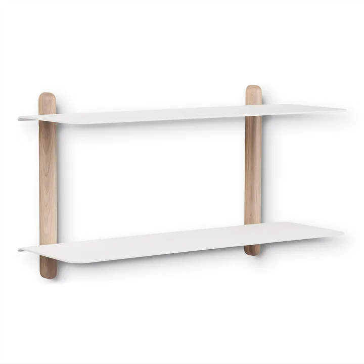Nivo Wall shelf F, light oak / white from Gejst