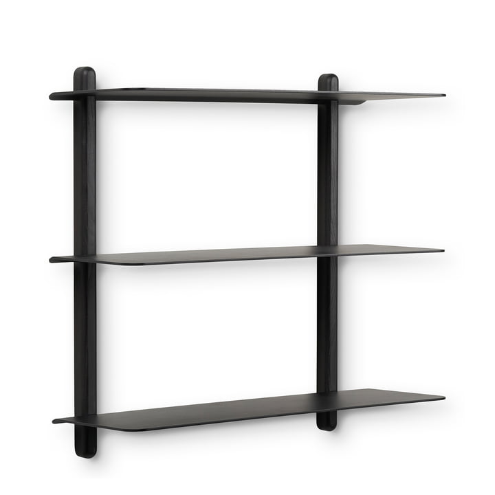 Nivo Wall shelf A Large, ash black / black from Gejst