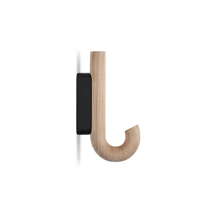 Wall hook, oak, natural / black from Gejst