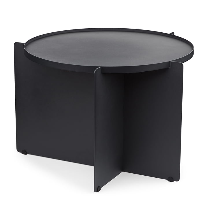 Svip Side table, Ø 60 x 42 cm, black / gray from Gejst
