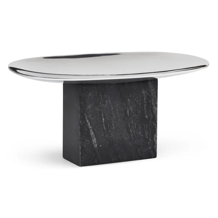 Sapoto Tray, 12 x 25 cm, black / chrome from Gejst