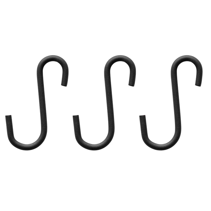 Nivo Shelf hook, black (set of 3) from Gejst