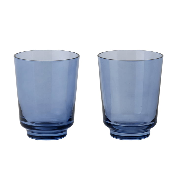 Muuto - Raise drinking glass 30 cl, dark blue (set of 2)