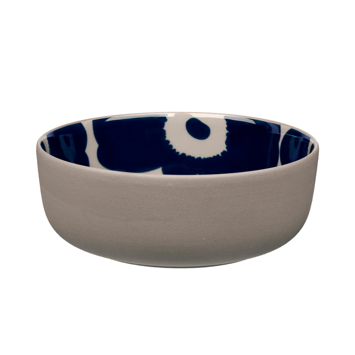 Oiva Unikko Bowl 400 ml, terra / dark blue from Marimekko