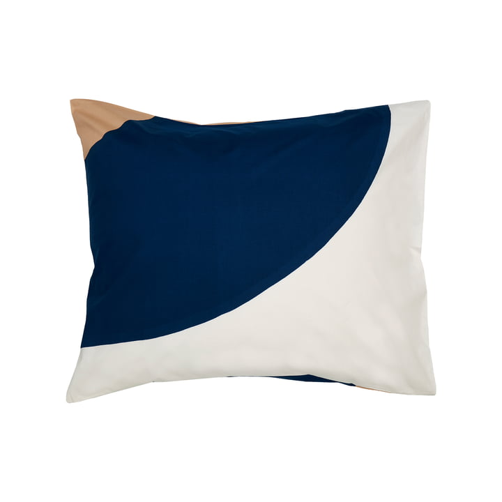 Seireeni Pillowcase 50 x 60 cm, off-white / dark blue / beige from Marimekko