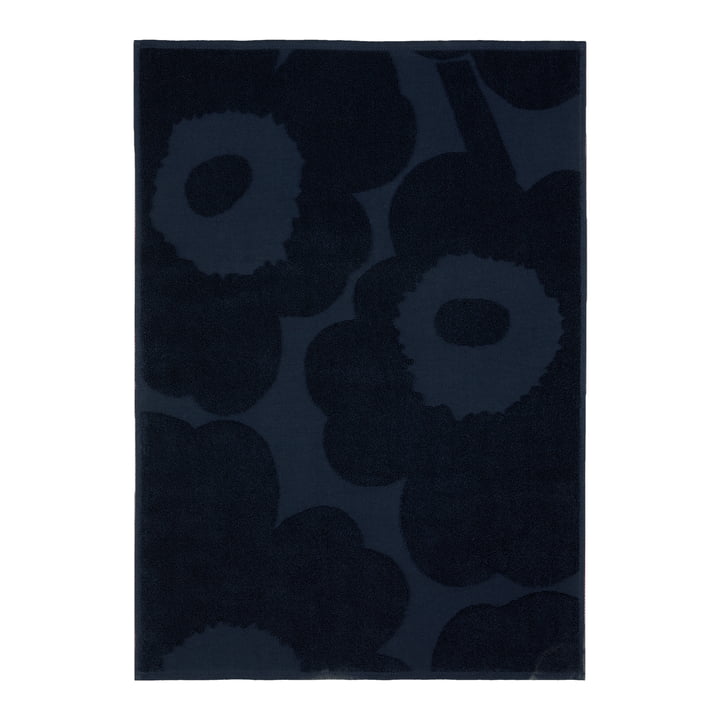 Unikko Towel 50 x 70 cm, dark blue from Marimekko