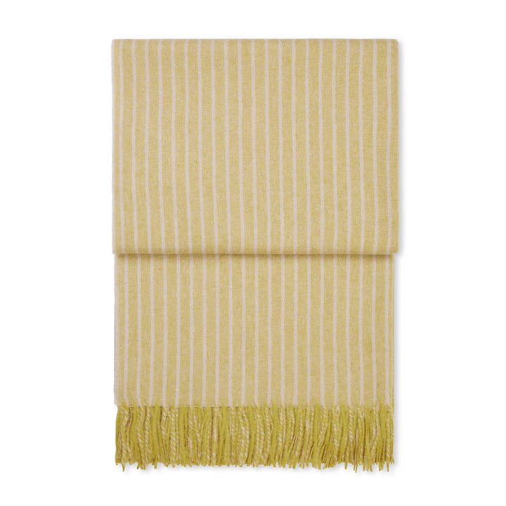 Stripes Blanket from Elvang in the color light yellow