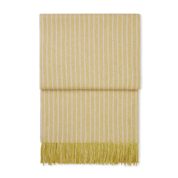 Stripes Blanket from Elvang in the color light yellow