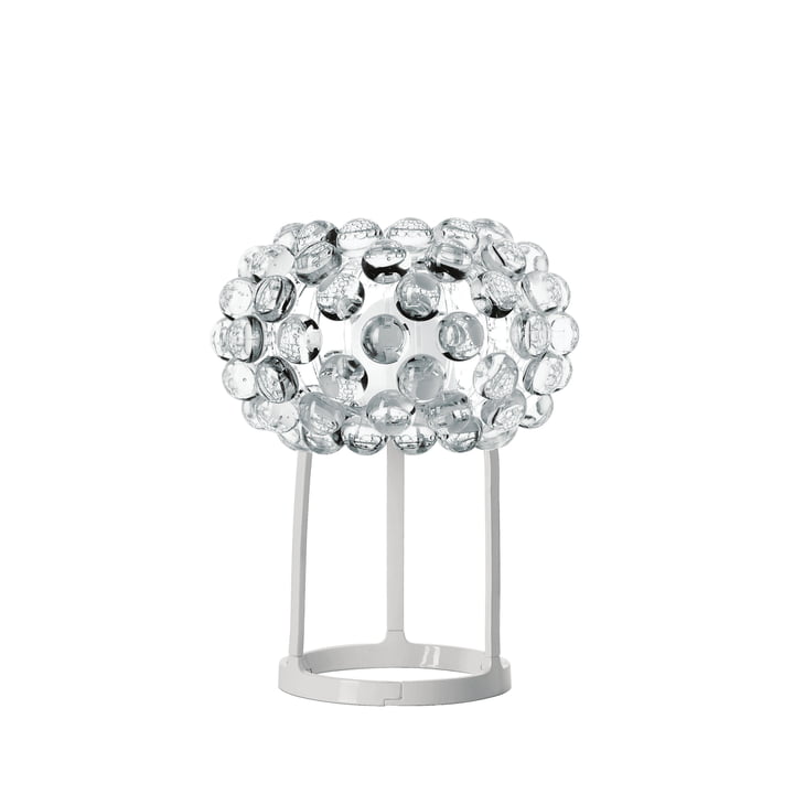 Caboche piccola LED table lamp from Foscarini in transparent
