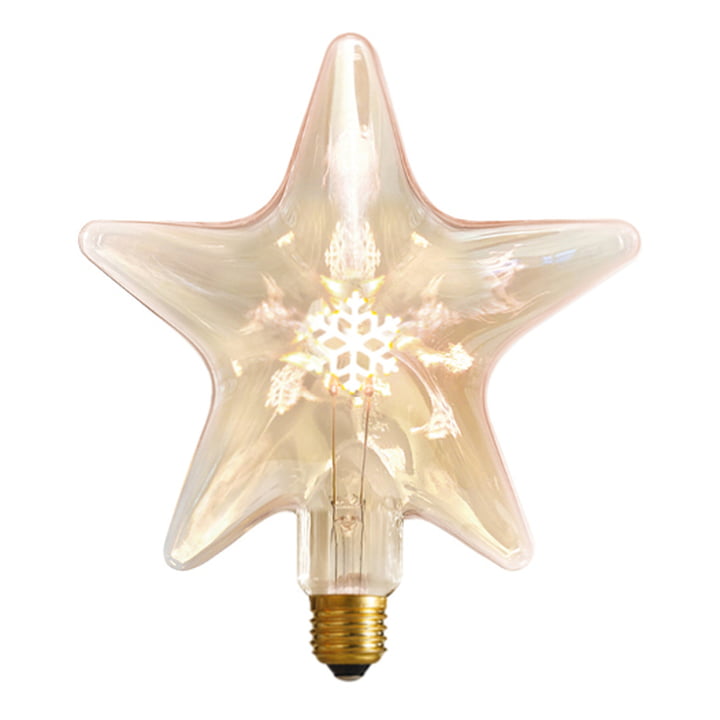 LED Star Flake bulb, 210x230mm, E27 / 1,1W, dimmable by NUD Collection