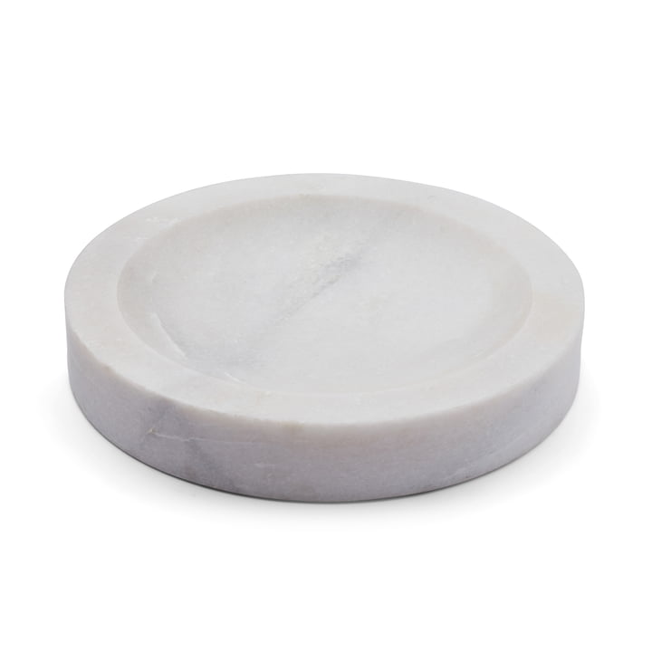 Marble bowl, 30 x 5 cm, natural / white from Humdakin