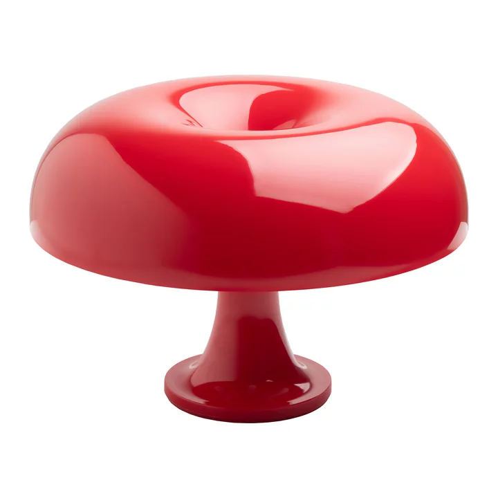 Nessino Table lamp from Artemide in the color red