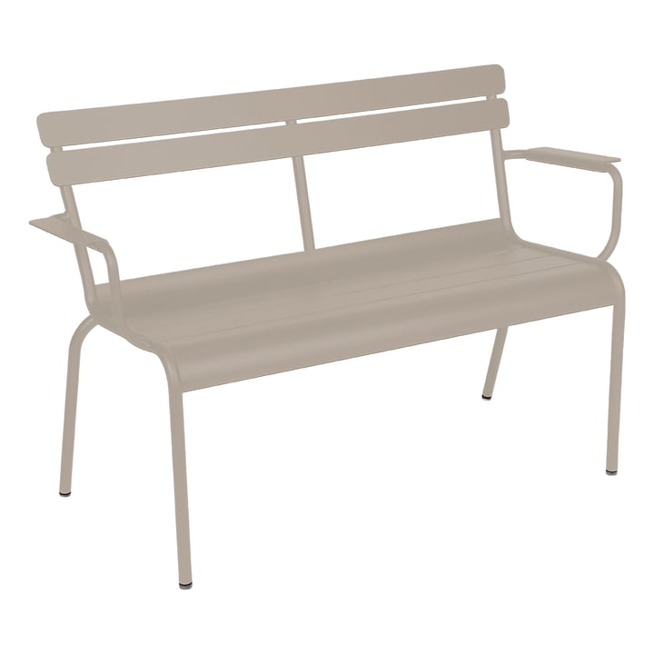 Luxembourg Garden bench with armrest from Fermob in color 2-seater, nutmeg
