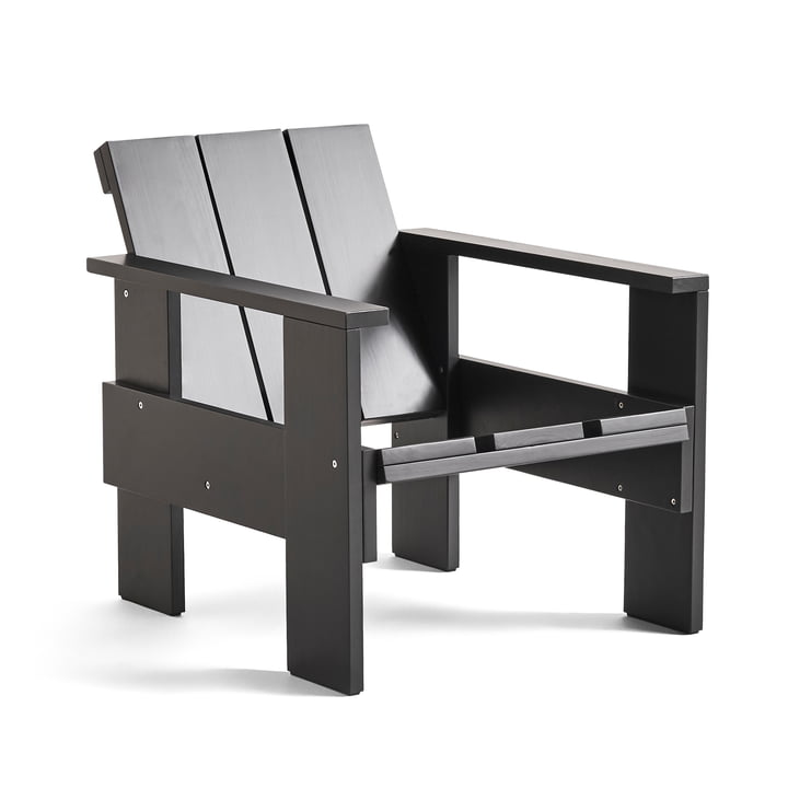 Crate Lounge Chair, L 77 cm, black from Hay