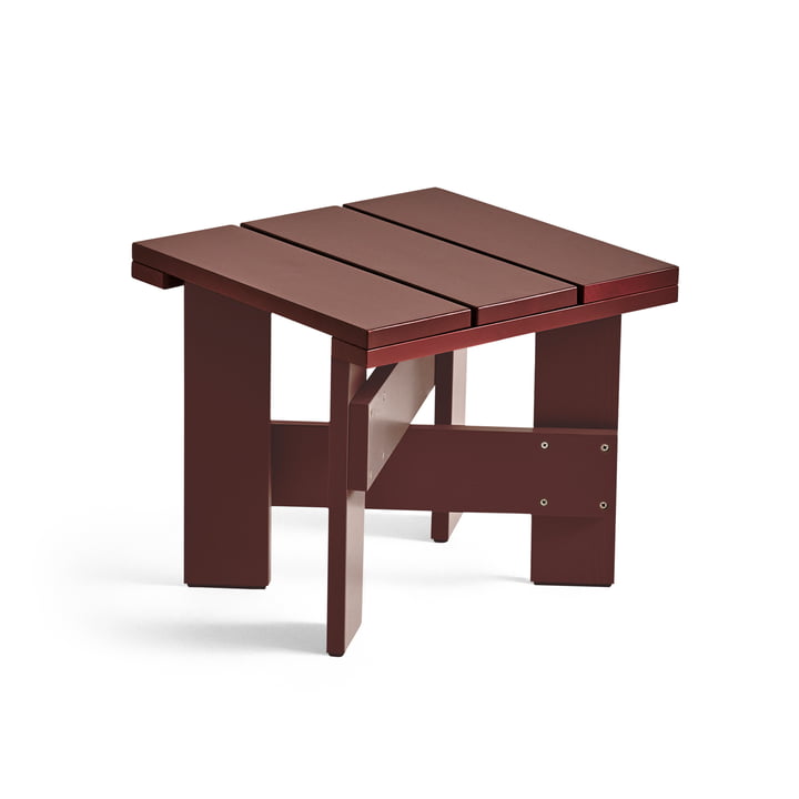 Hay - Crate side table, L 45 cm, iron red