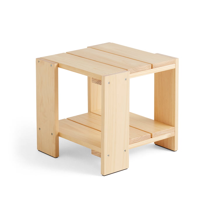 Crate side table, L 49.5 cm, pine by Hay
