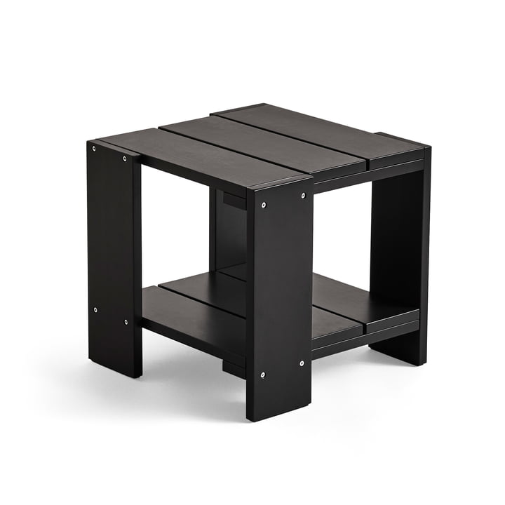 Crate side table, L 49.5 cm, black by Hay