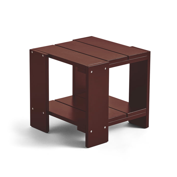 Crate side table, L 49.5 cm, iron red by Hay