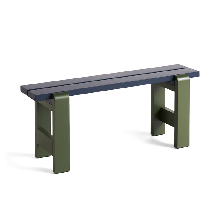Weekday Duo Bench, L 111cm, olive / steel blue from Hay