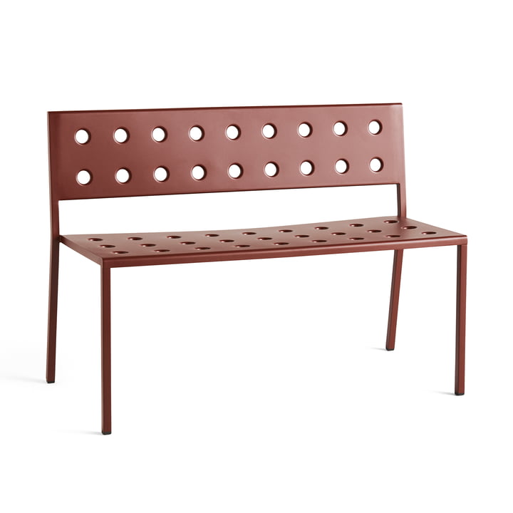 Balcony Dining bench, L 114cm, iron red from Hay