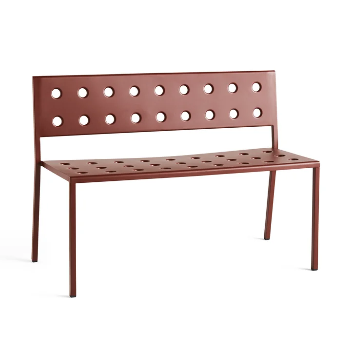 Balcony Dining bench, L 114cm, iron red from HAY