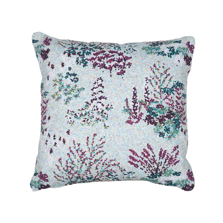 Bouquet Sauvage Outdoor Cushion from Fermob in the version glacier mint