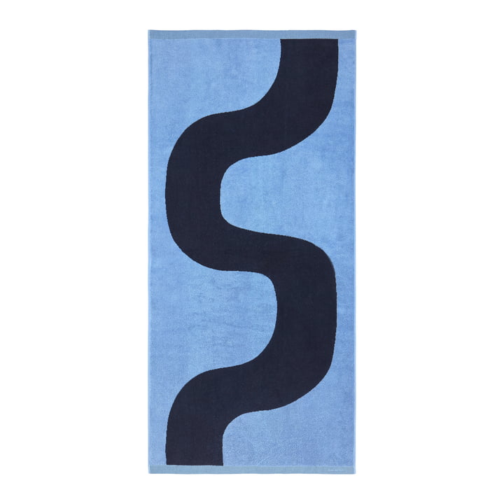 Seireeni bath towel 70 x 150 cm, light blue / dark blue from Marimekko
