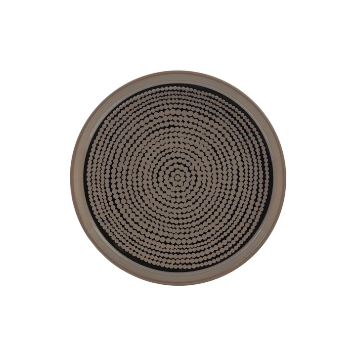 Oiva Siirtolapuutarha Plate Ø 13,5 cm, terra / black from Marimekko