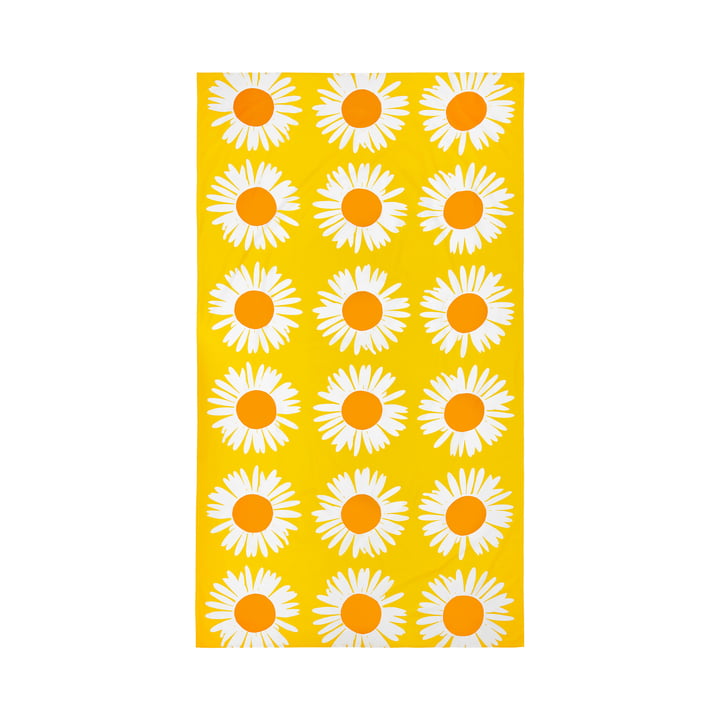 Marimekko - Auringonkukka Table cloth 135 x 280 cm, yellow / white