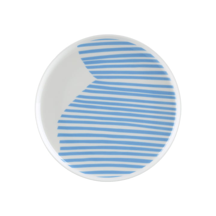 Marimekko - Oiva Uimari plate Ø 20 cm, white / light blue