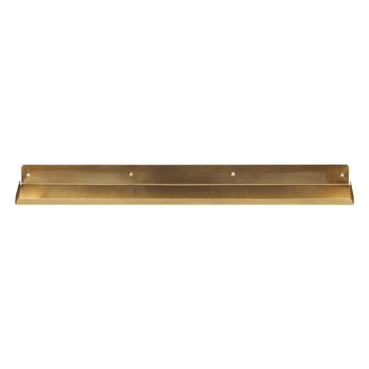 Ledge Wall shelf, L 80 cm, brass from House Doctor