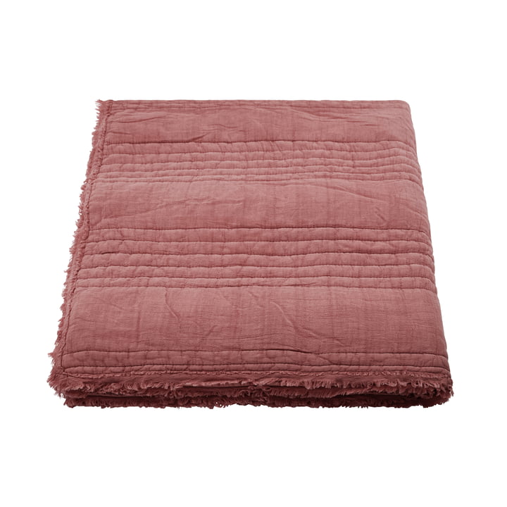 Ruffle Blanket, 130 x 180 cm, dusty berry from House Doctor