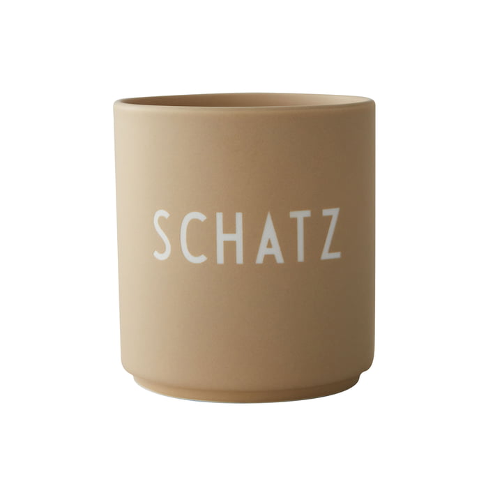 AJ Favourite Porcelain mug from Design Letters in the version Schatz / beige