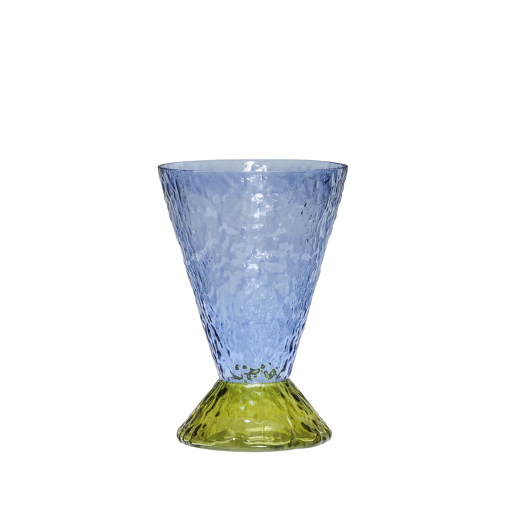 Abyss vase, light blue/olive from Hübsch Interior