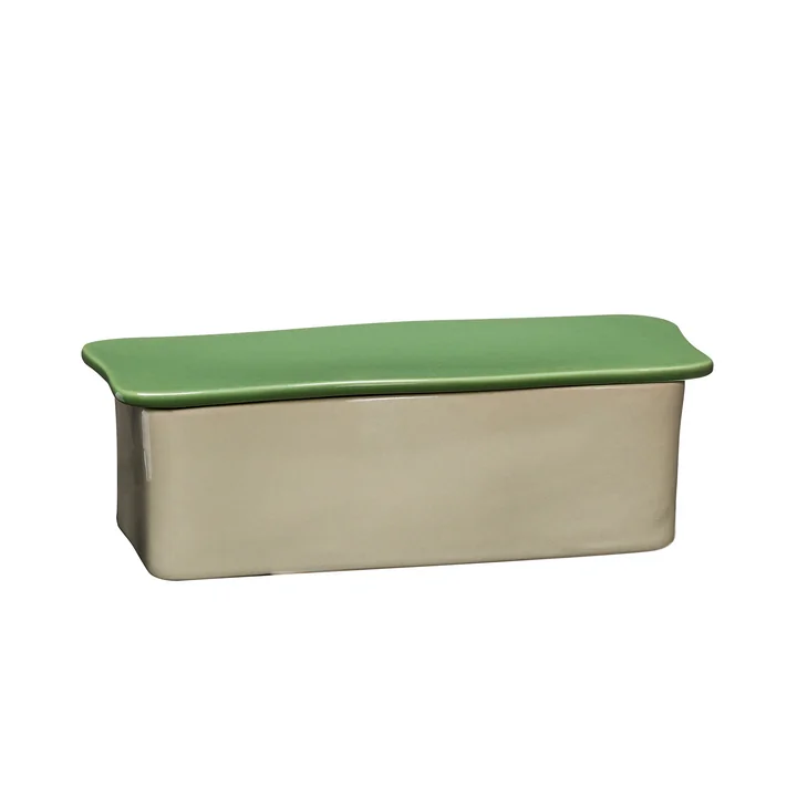 Amare desk organizer small, sand / green from Hübsch Interior