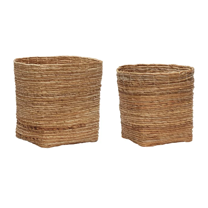 Gentle Storage basket, natural (set of 2) from Hübsch Interior