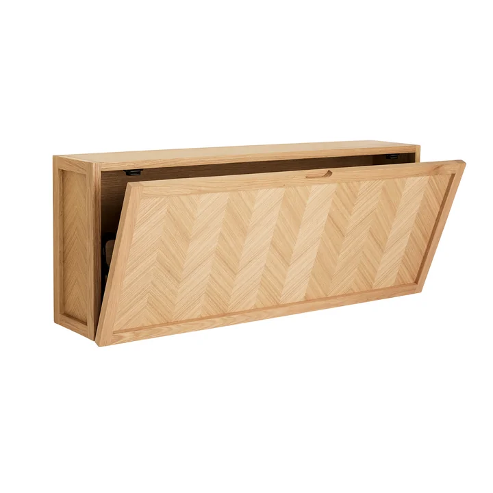 Herringbone Shoe cabinet, natural oak from Hübsch Interior