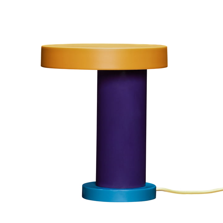 Magic LED table lamp, purple / petrol / orange / yellow from Hübsch Interior