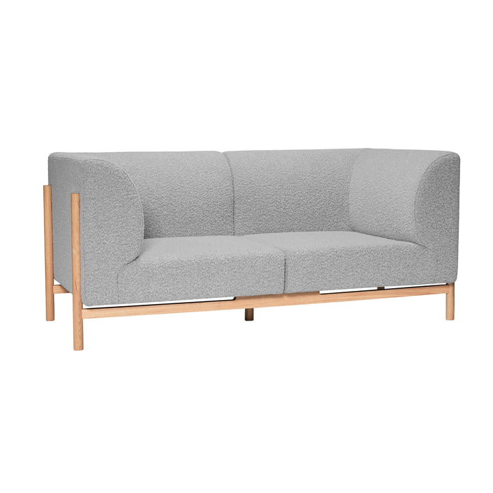 Hübsch Interior - Moment Sofa 2-seater, natural oak / gray