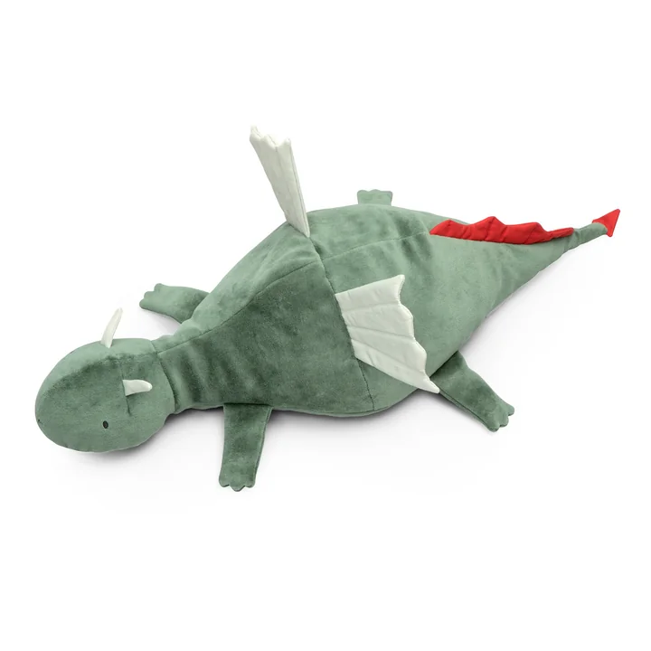 Blaze the dragon cuddly toy from Sebra in the color green