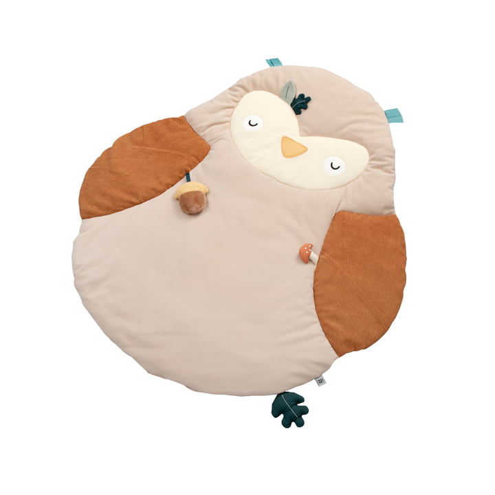 Activity play blanket Blinky the owl by Sebra in color beige