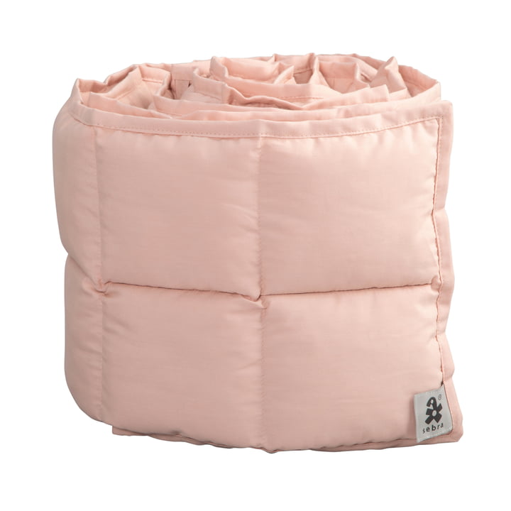 Baby crib nest from Sebra in the design square quilted / blossom pink