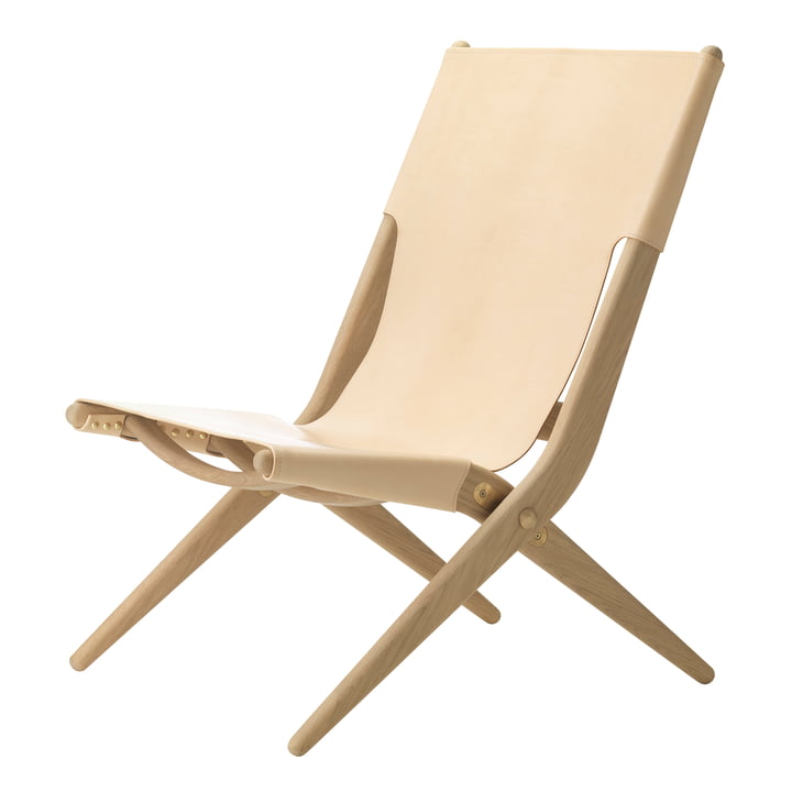 Audo - Saxe Chair folding chair, oak soaped / leather natural