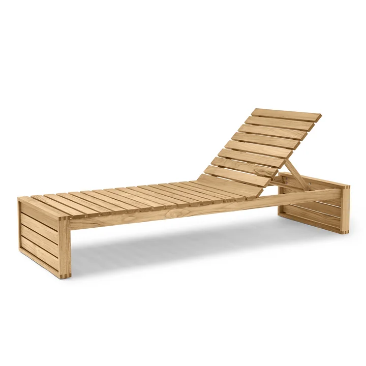 BK14 Sun lounger, teak untreated from Carl Hansen