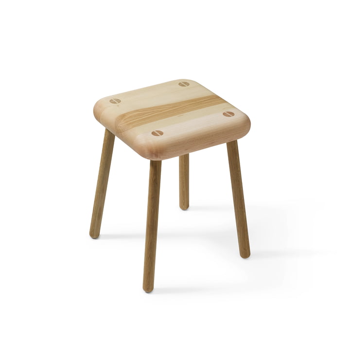 Holzkissen Stool from Auerberg in ash oiled / oak oiled