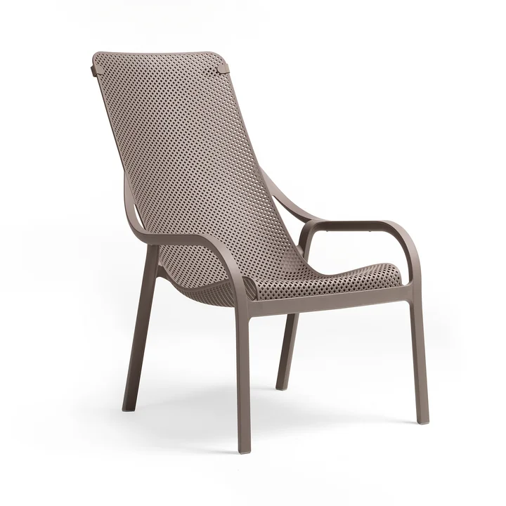 Net Outdoor Lounge chair from Nardi in tortora