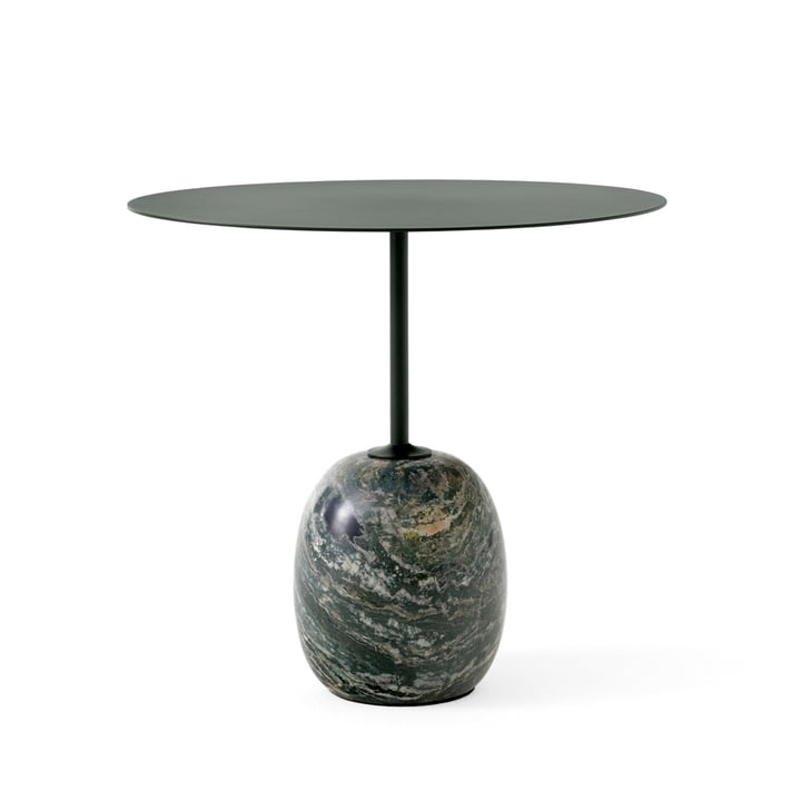 & Tradition - Lato Side table H 45 cm, 40 x 50 cm, deep green / verde alpi marble