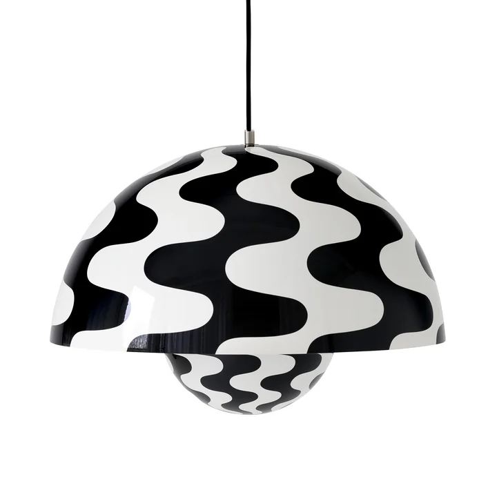 & Tradition - FlowerPot pendant lamp VP2, black / white