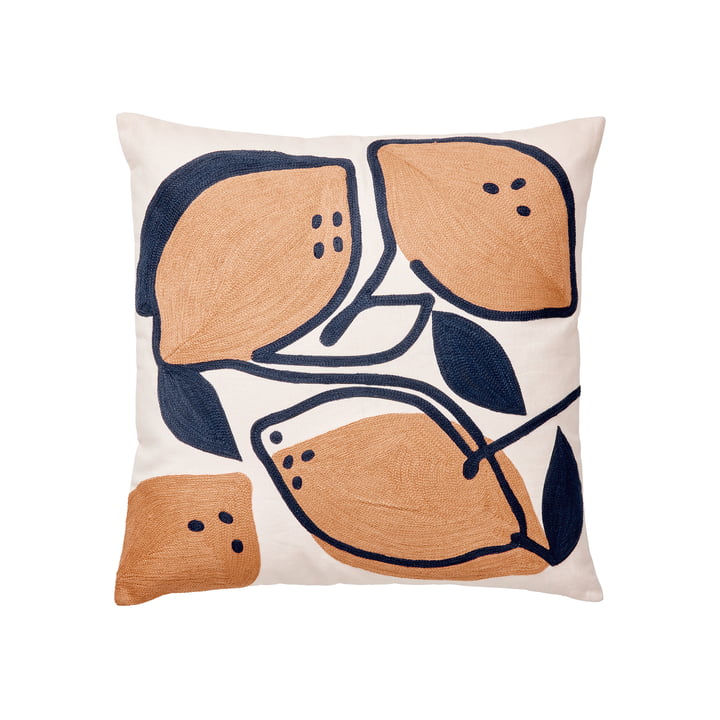 Limone cushion cover from Broste Copenhagen in the color peach power