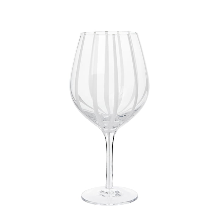 Broste Copenhagen - Stripe Red wine glass